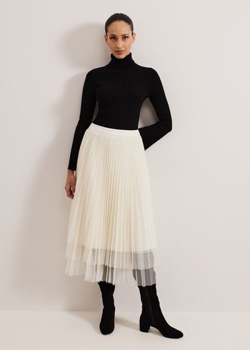 Phase Eight Lila Tulle Skirts White Canada | AGMKQB-914